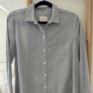 Sézane Tomboy Top Stripes Ecru/Blue